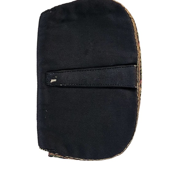 Vtg petit point Belt Bag Set Change Purse comb & Holder Floral Embroidery - Picture 6 of 12